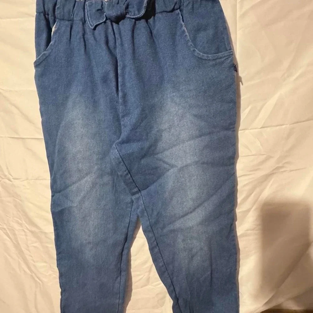NWT! One piece with gray top, jean bottoms. Size 8.